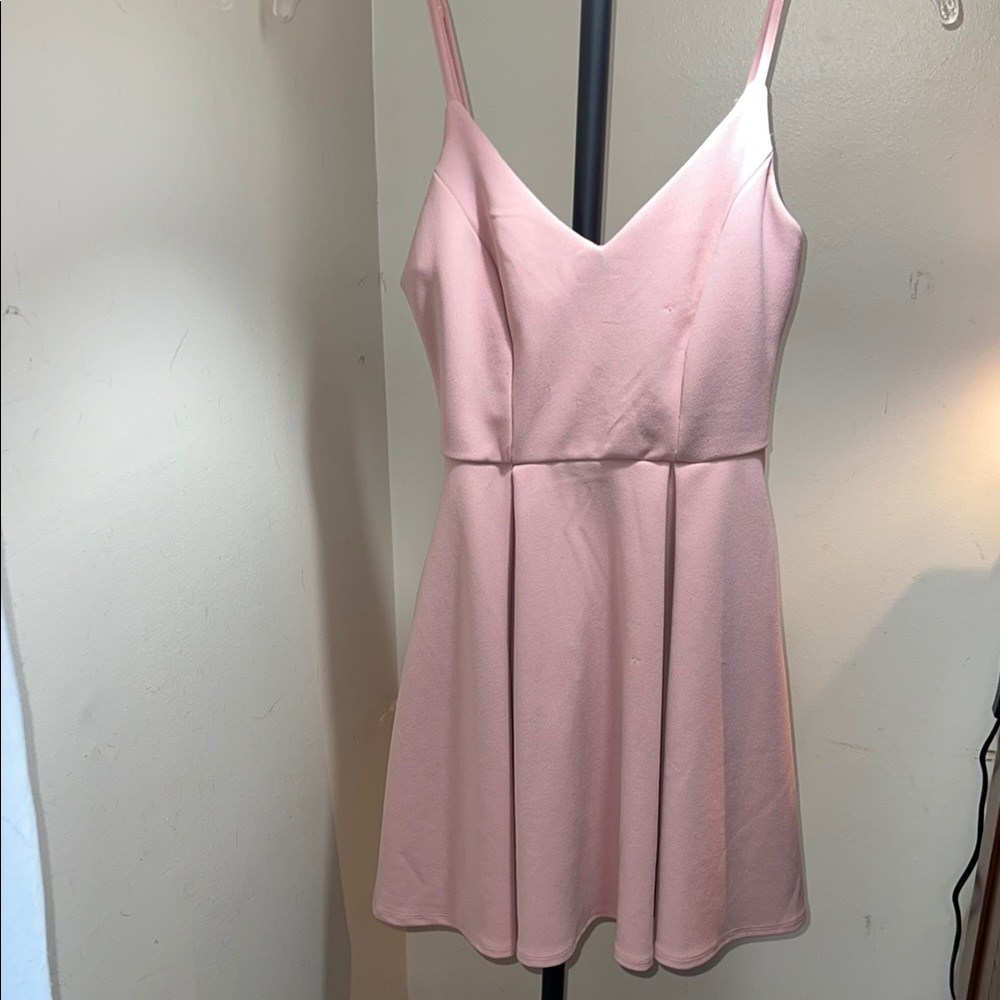 Pink Spaghetti Strap Dress